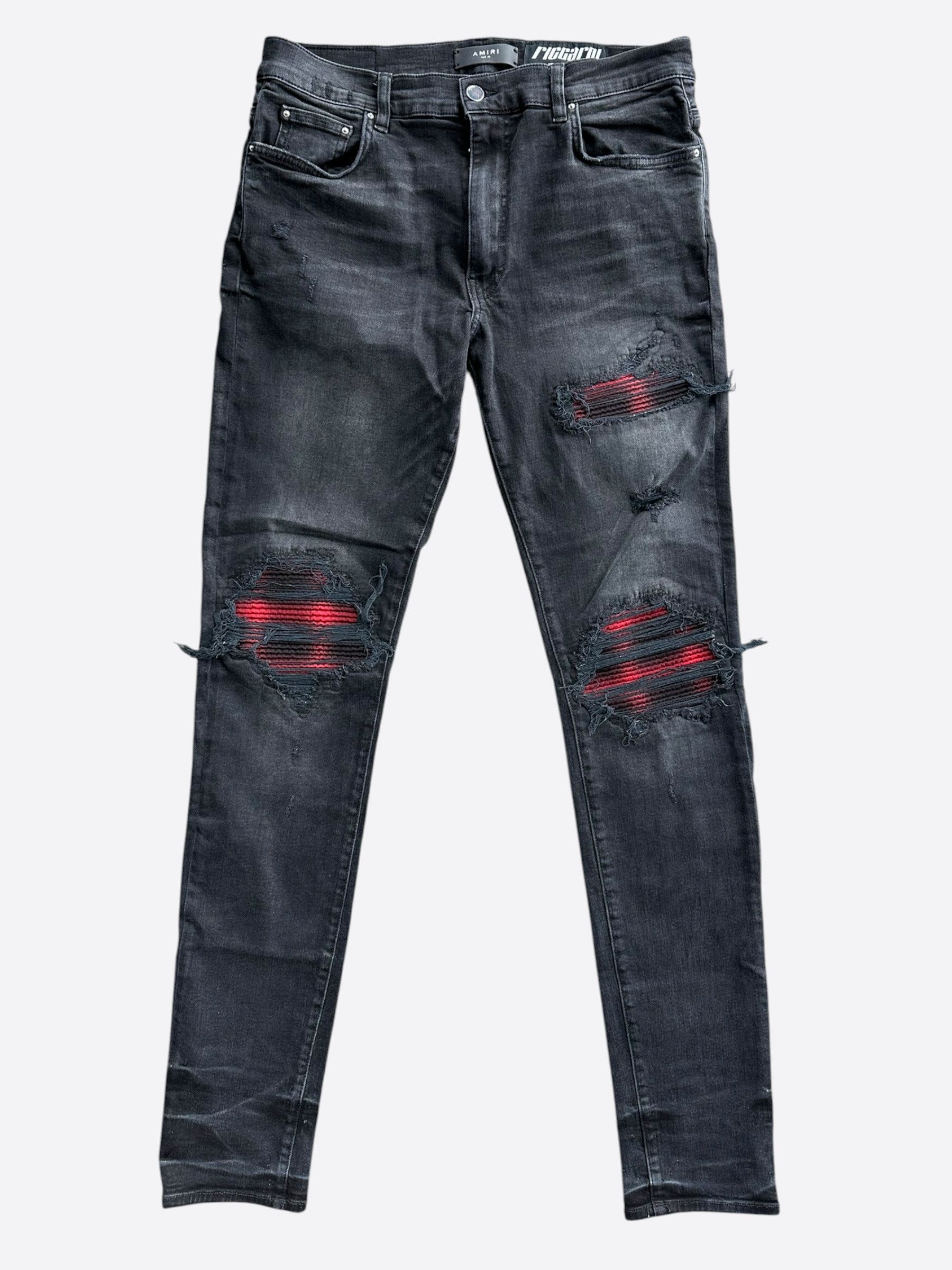 Amiri Amiri Black & Red Bandana MX1 Jeans | Grailed