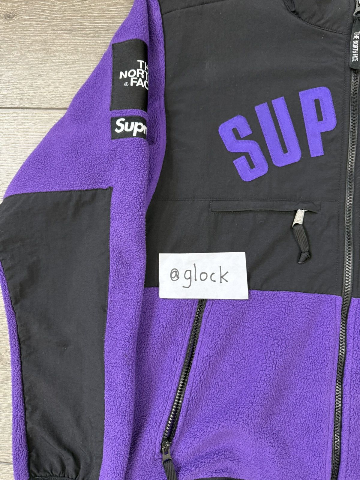 Supreme × The North Face Supreme SS19 TNF Arc Logo Denali Fleece Jacket Purple Medium Size US M / EU 48-50 / 2 - 5 Thumbnail