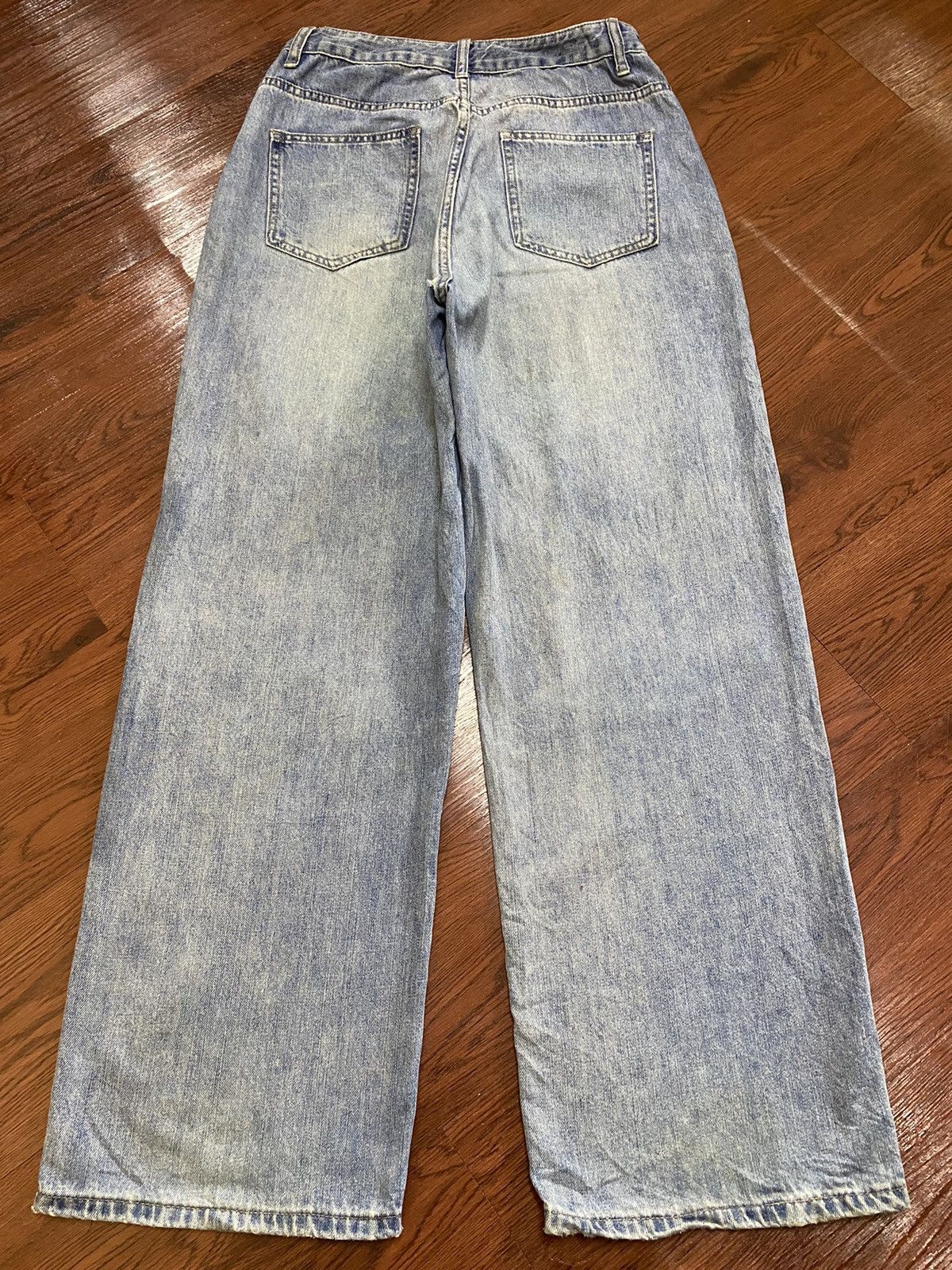 Other Vintage Japanese Blue Faded Wash Distressed Baggy Jeans Size US 28 / EU 44 - 2 Thumbnail