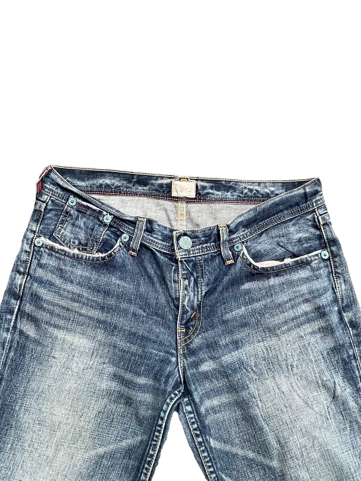 Levi's Vintage Flare Levis Redloop Faded & Distresed Denim Size 34" / US 12 / IT 48 - 5 Thumbnail
