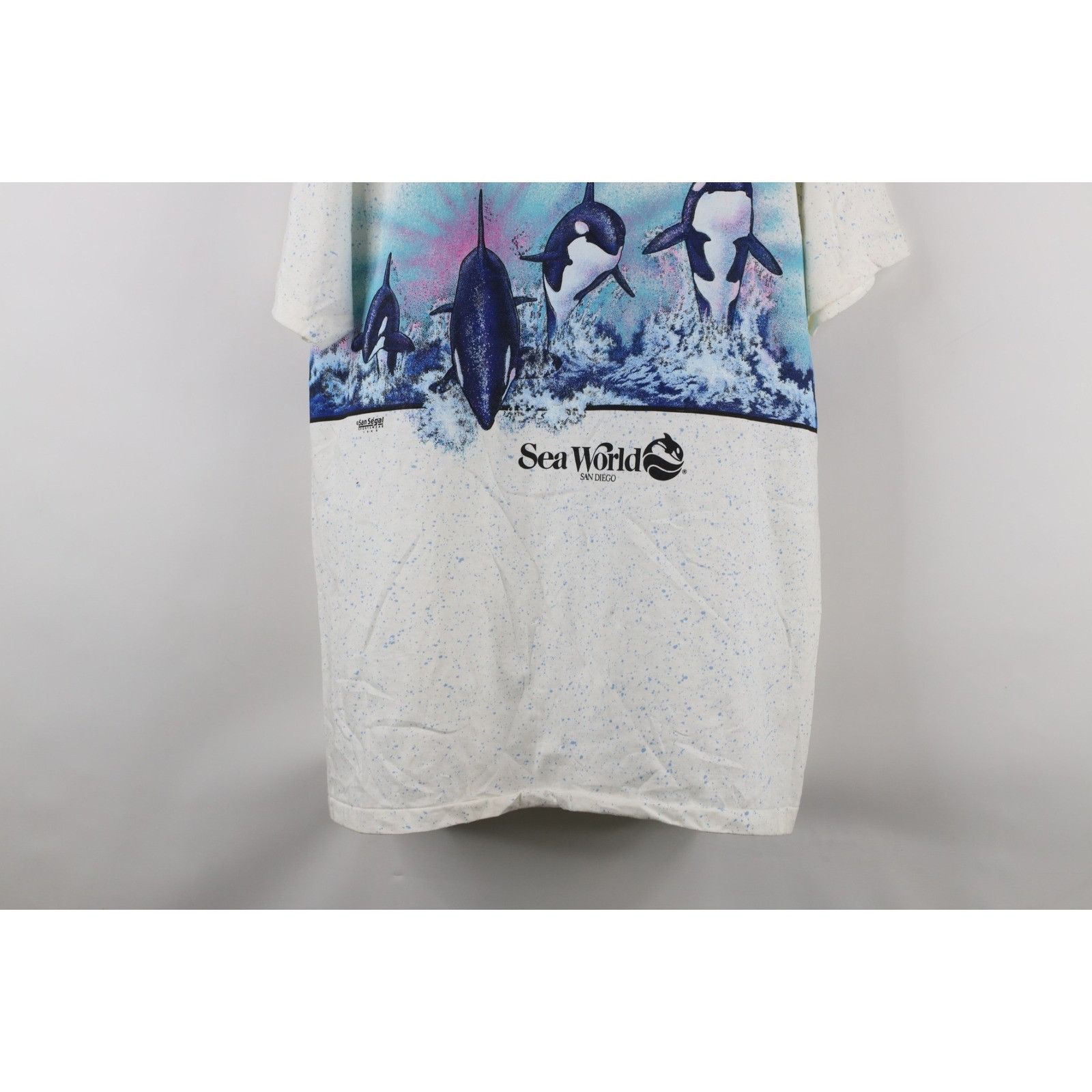 Vintage Deadstock Vintage 80s Sea World All Over Print T-Shirt Size US XL / EU 56 / 4 - 3 Thumbnail