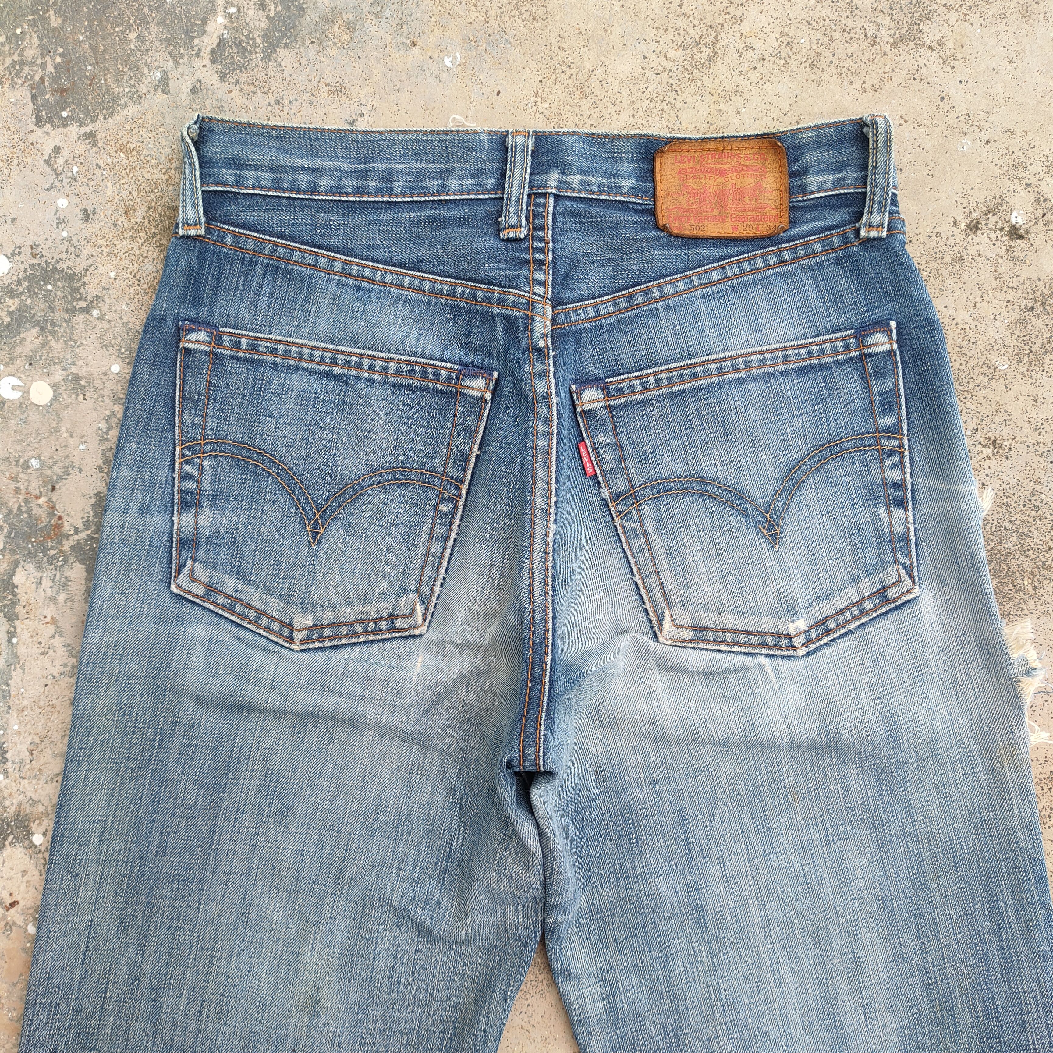 Jean × Levi's × Vintage VINTAGE LEVI'S 502 FADED RIPPED JEANS DENIM PANTS Size US 29 - 11 Thumbnail