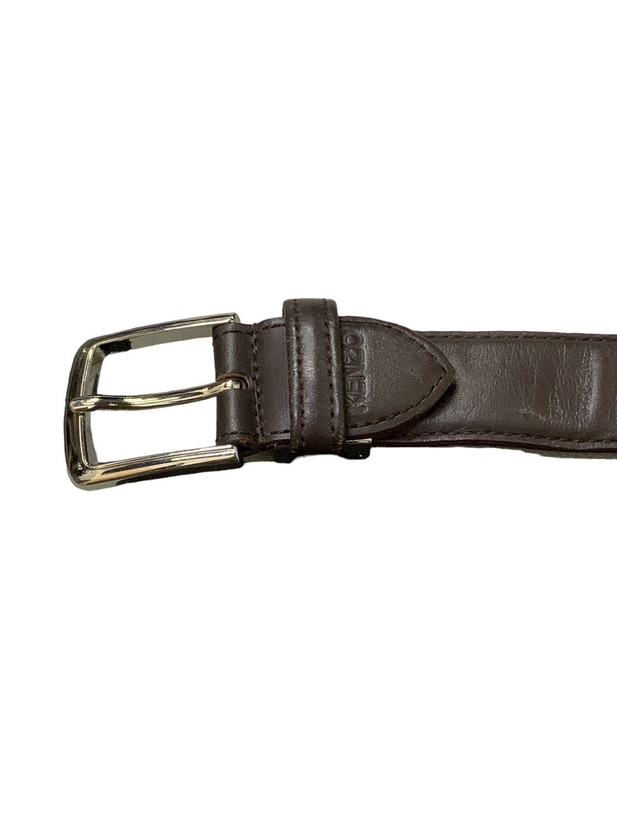 Kenzo Kenzo Dark Brown Leather Belt Size ONE SIZE - 7 Thumbnail
