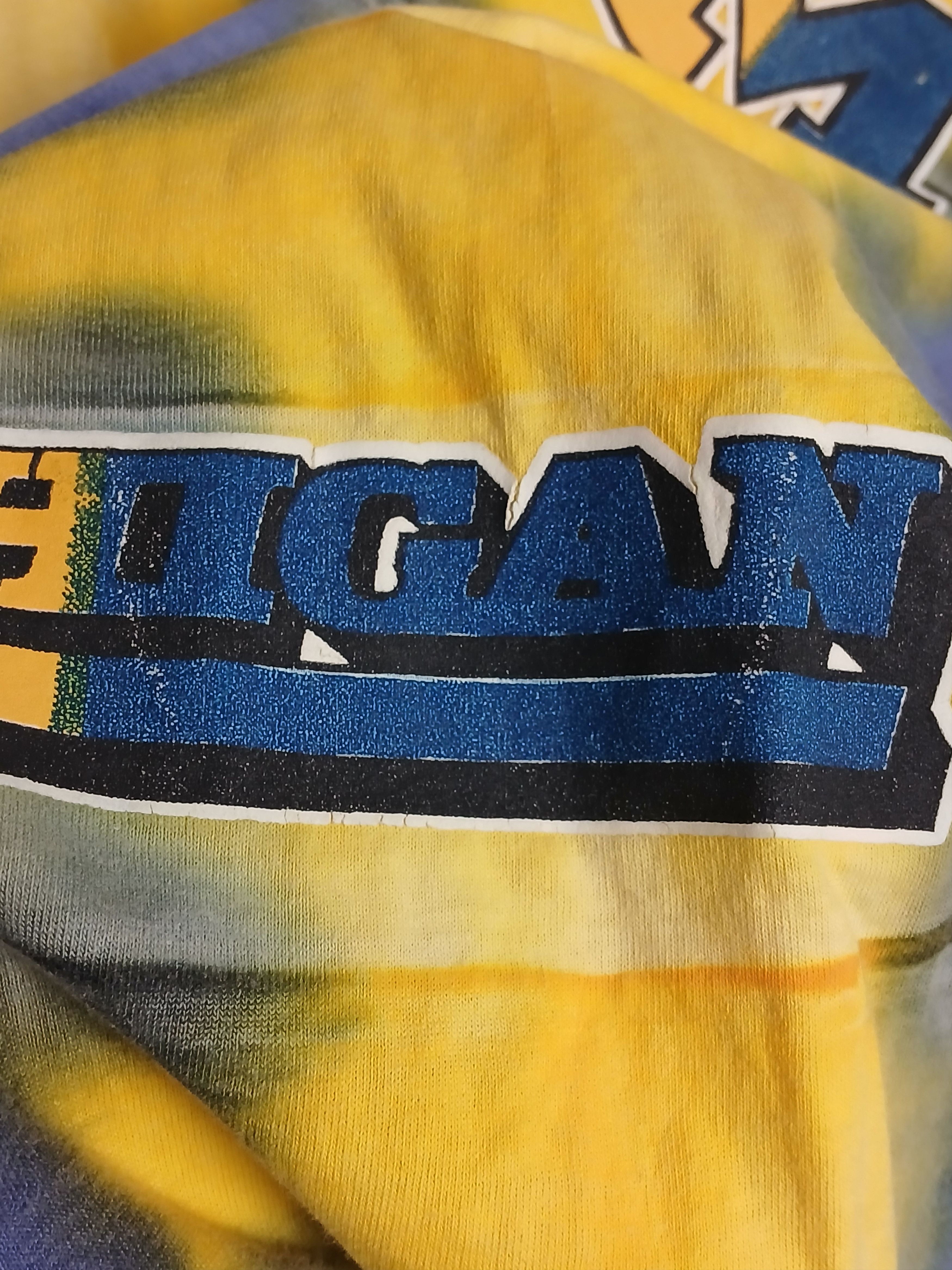 NFL Vintage NCAA Michigan Wolverines Single Stitch T-Shirt Size US XL / EU 56 / 4 - 4 Thumbnail