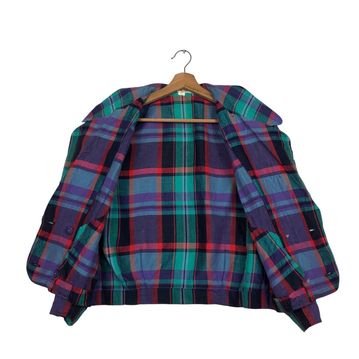 Japanese Brand 📌Vintage Bomber Jacket Chalet Blanc Tartan Issey Miyake Size US S / EU 44-46 / 1 - 14 Thumbnail