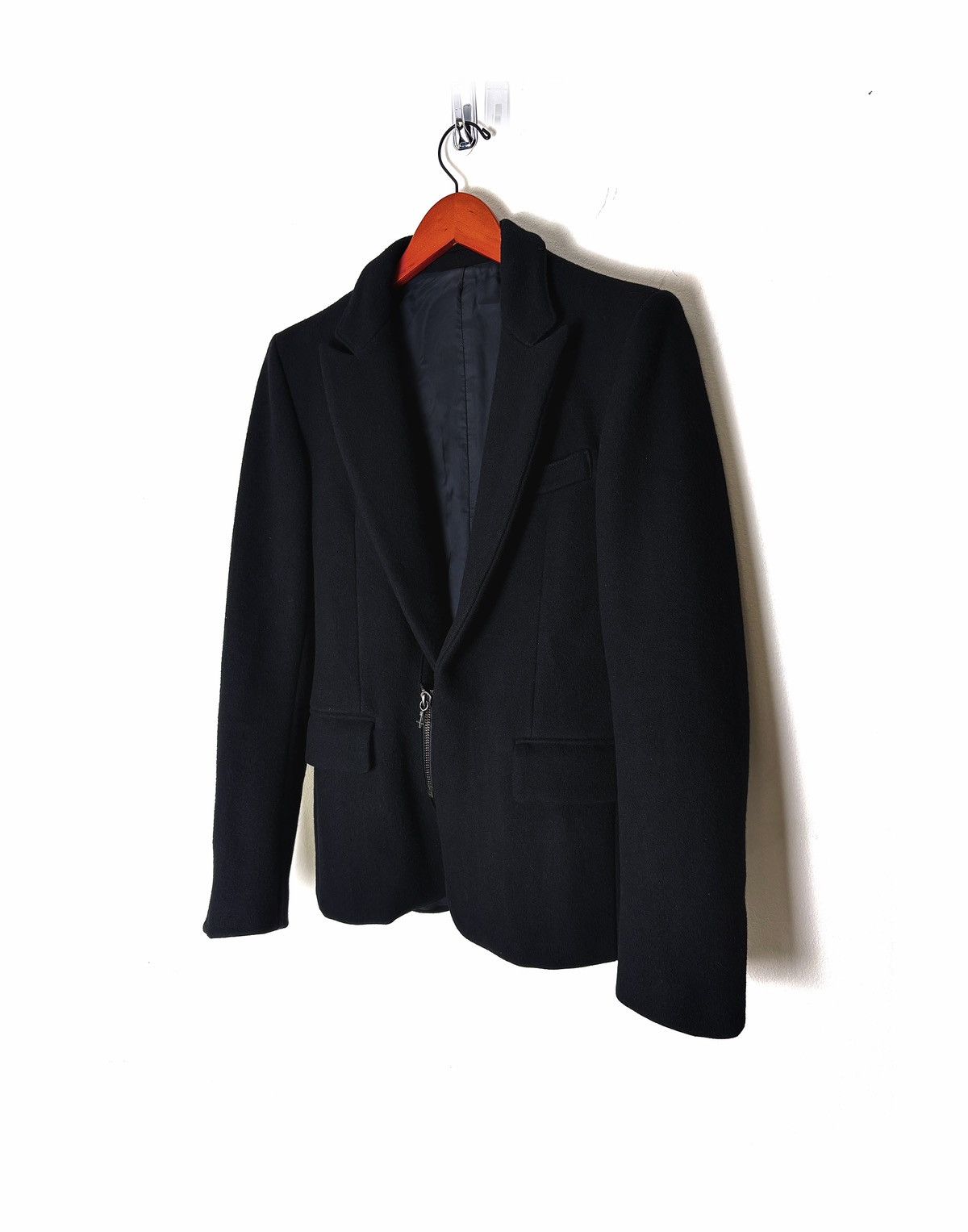 EYEFUNNY Eyefunny .925 Silver Black Wool Blazer Jacket Size US S / EU 44-46 / 1 - 3 Thumbnail