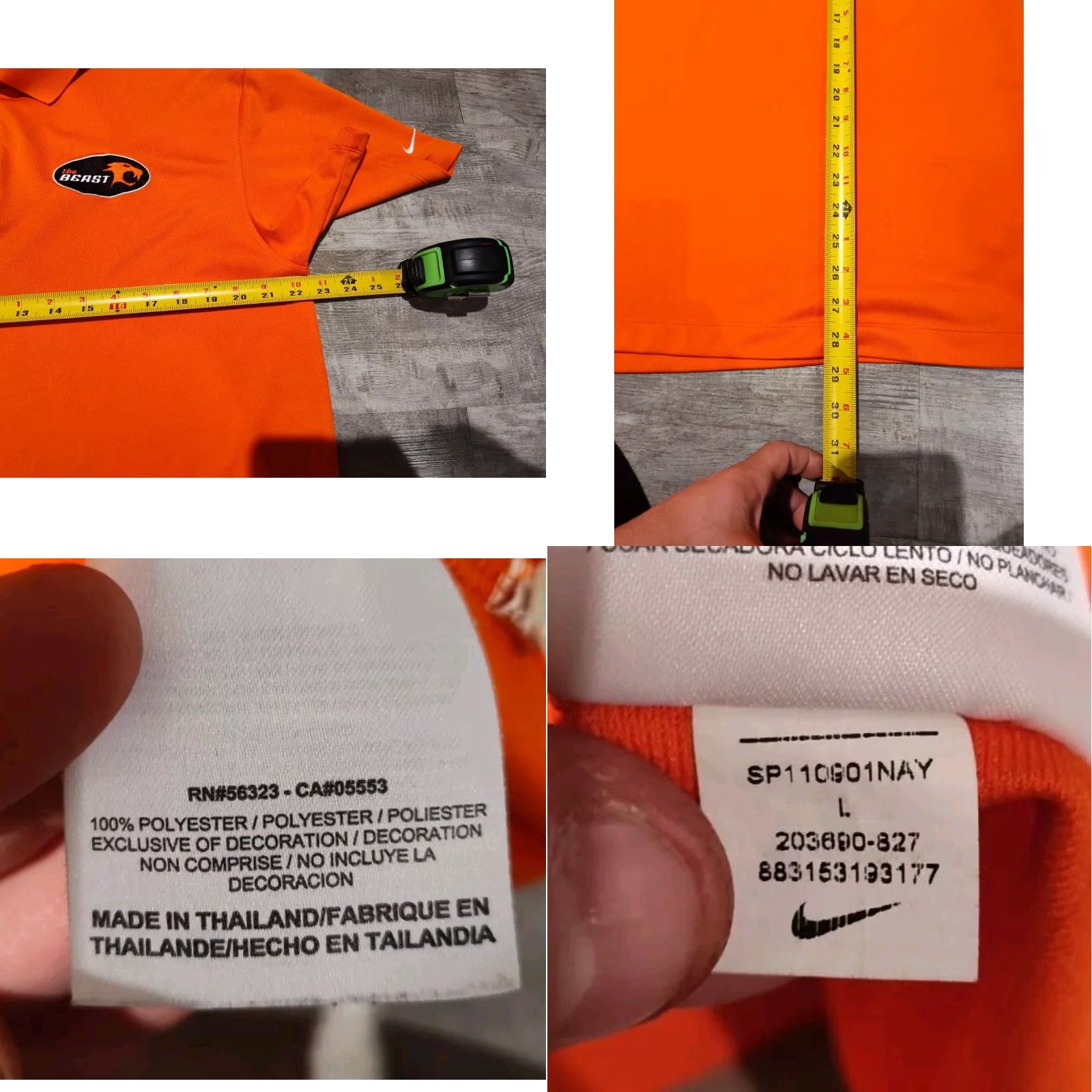 Nike Nike Dri-fit Polo Golf Shirt The Beast Embroidered Orange EUC Size L Men's Nike Dri-FIT Polo Golf Shirt The Beast Embroidered Orange L Size US L / EU 52-54 / 3 - 8 Thumbnail