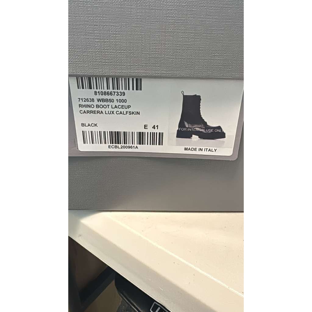 Balenciaga o1rshd1 Rhino Boots Lace-Up in Black Size US 8 / EU 41 - 23 Thumbnail