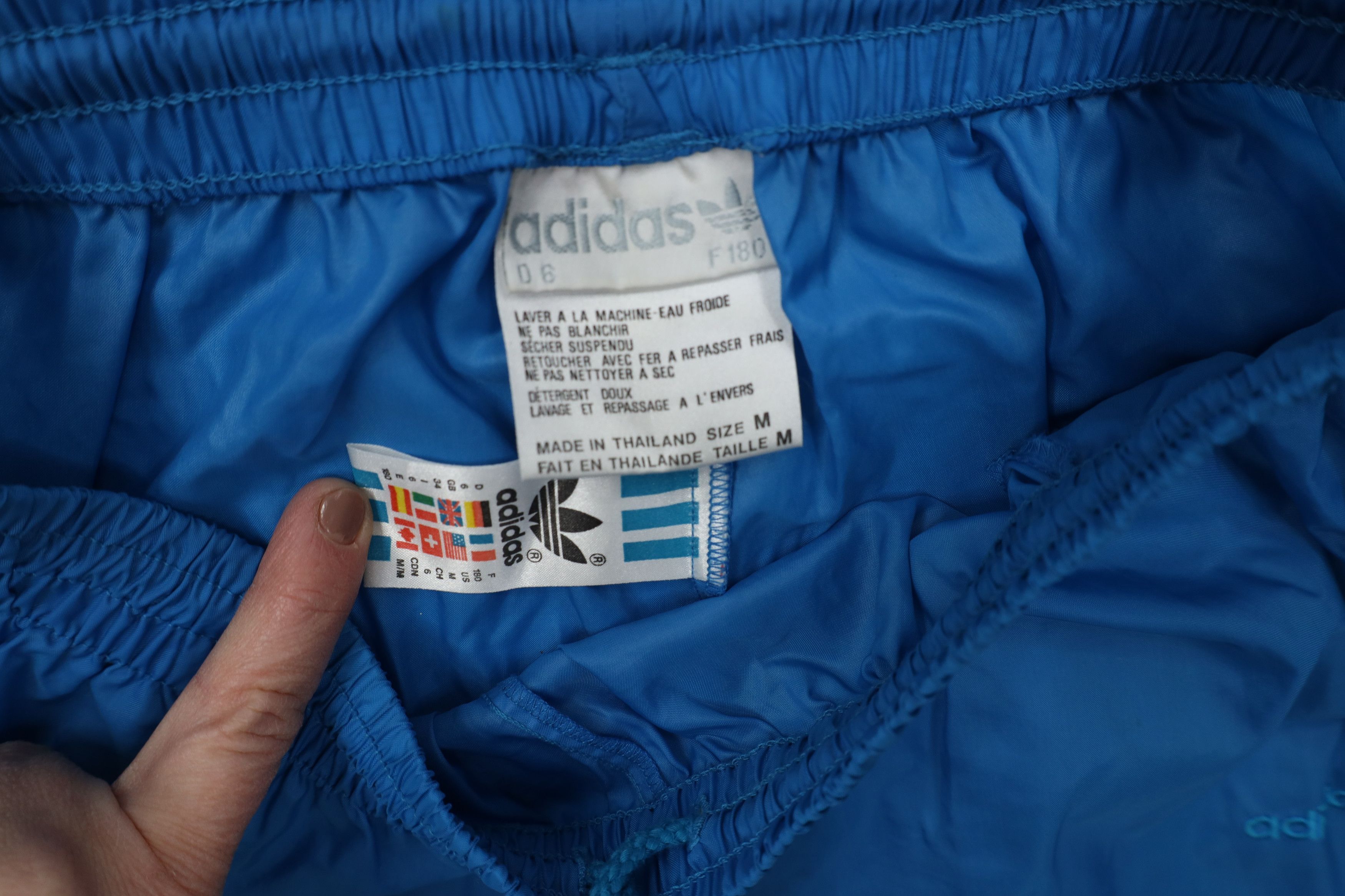 Adidas Vintage 80s 90s Adidas Spell Windbreaker Joggers Pants Blue Size US 34 / EU 50 - 9 Thumbnail