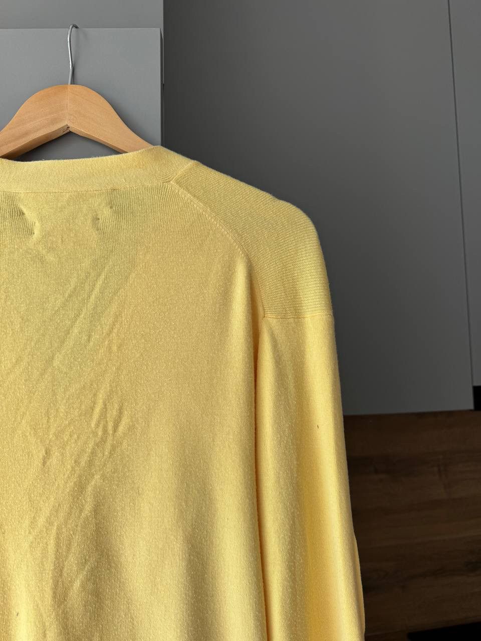 Polo Ralph Lauren 90s ‘Polo Ralph Lauren’ Yellow Wool Cardigan Knit Sweat Size US S / EU 44-46 / 1 - 5 Thumbnail