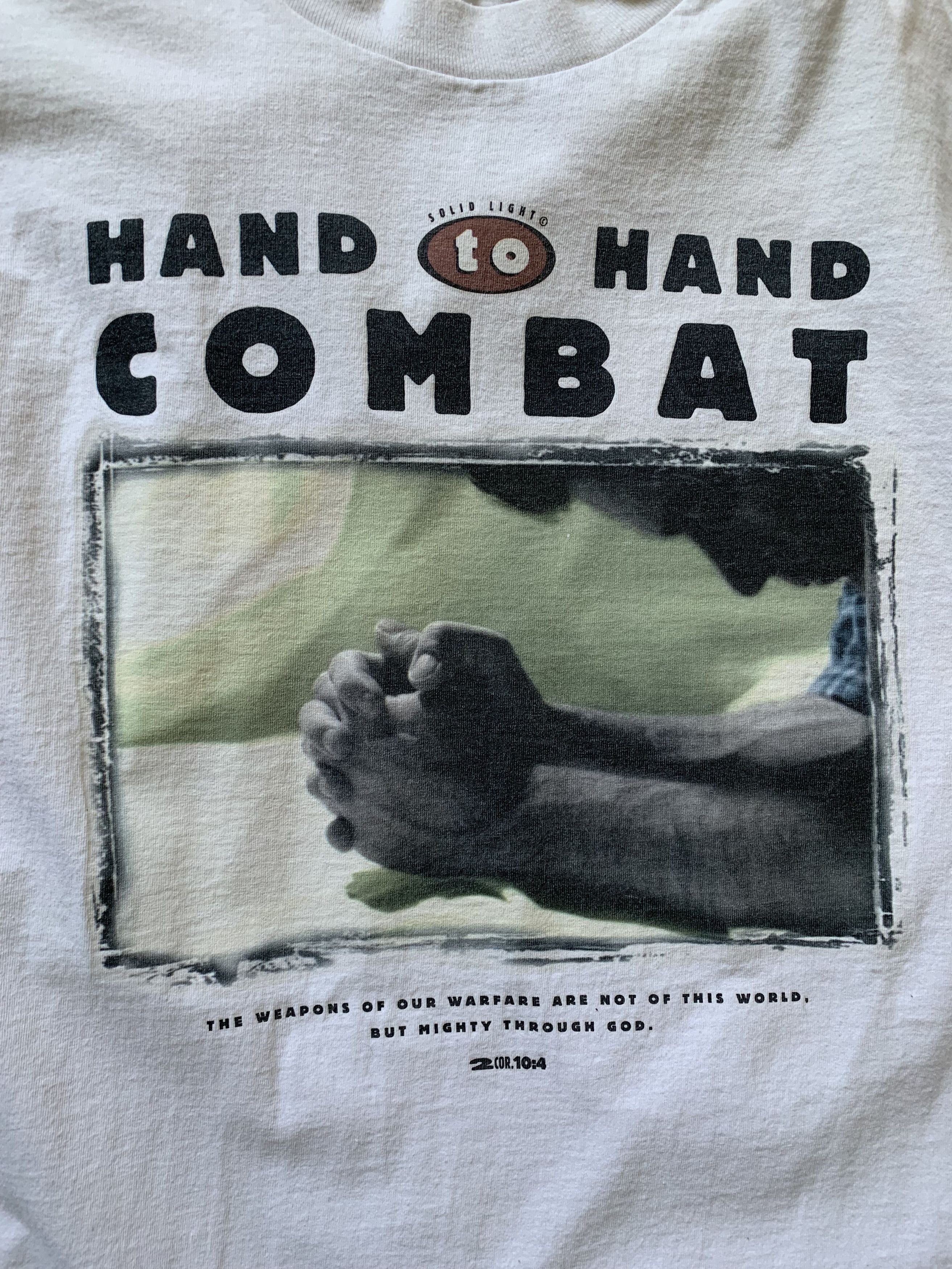 Vintage 90s Hand to Hand Combat Tee Size US XL / EU 56 / 4 - 3 Thumbnail
