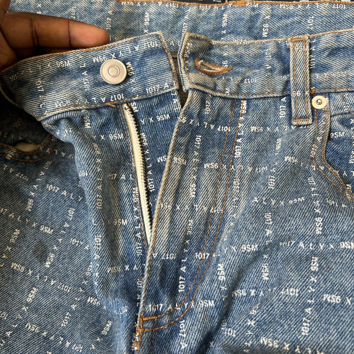 1017 ALYX 9SM MMW x 1017 Alyx 9SM Check Logo Cargo Denim Light Blue Size US 34 / EU 50 - 3 Thumbnail