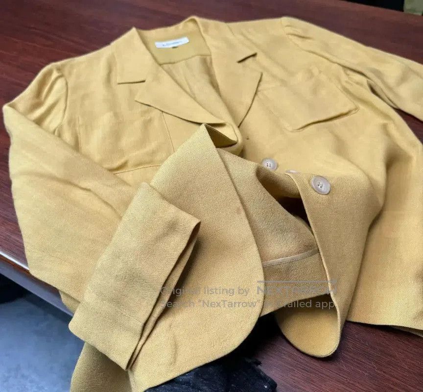Yves Saint Laurent Yves Saint Laurent Yellow Silk Blend Cardigan . Size XXS / US 00 / IT 34 - 6 Thumbnail