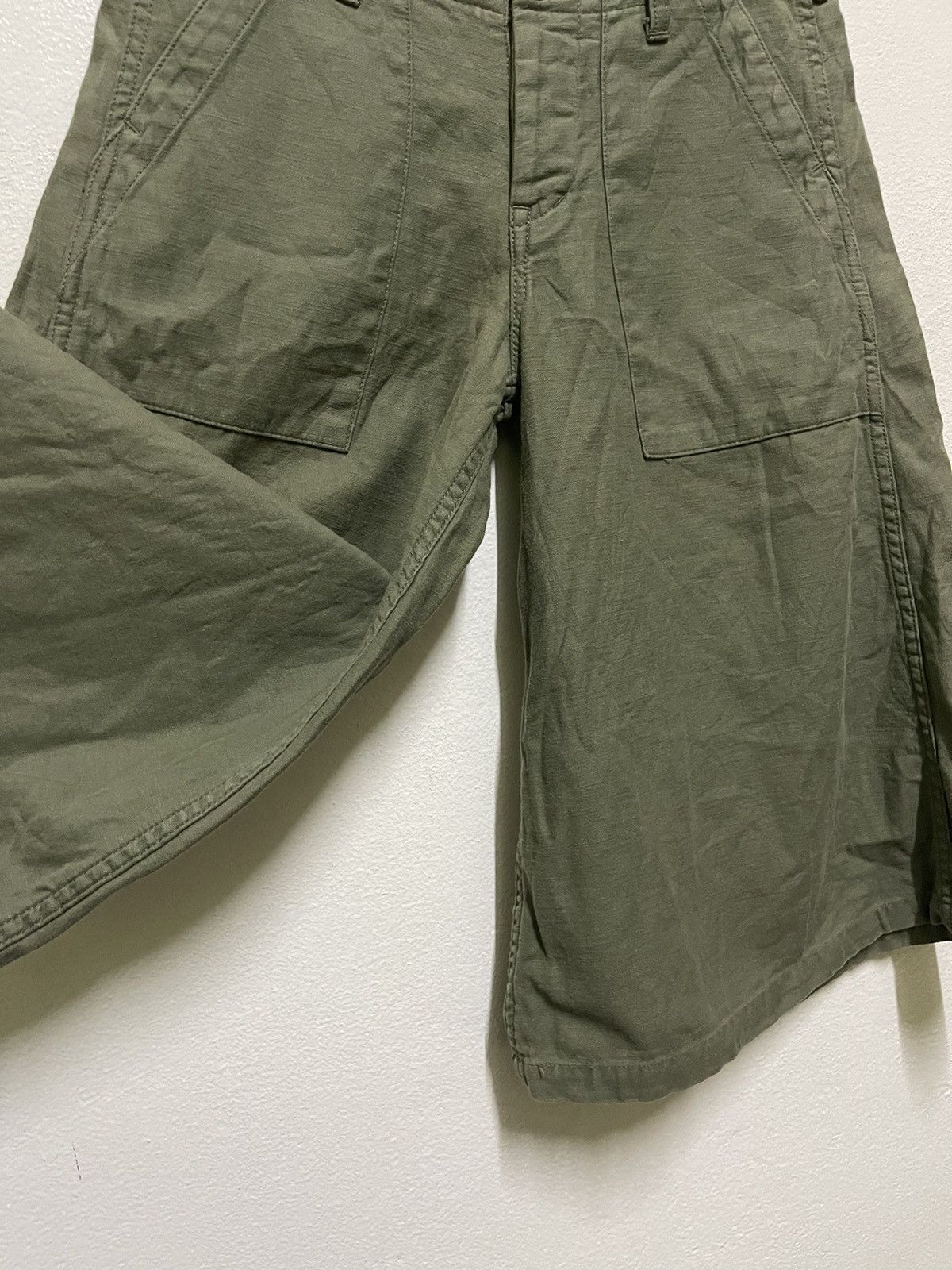 Beams Plus Beams Army Short Wide Leg Pants Size 28" / US 6 / IT 42 - 4 Thumbnail