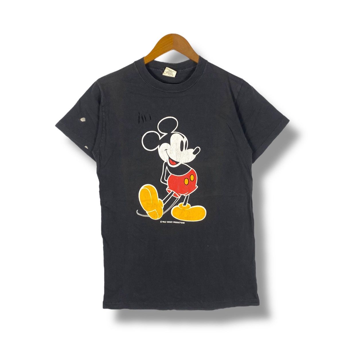 Mickey Mouse × Vintage Vintage 90's MICKEY MOUSE Disney Cartoon Distressed Tee Size US M / EU 48-50 / 2 - 1 Thumbnail