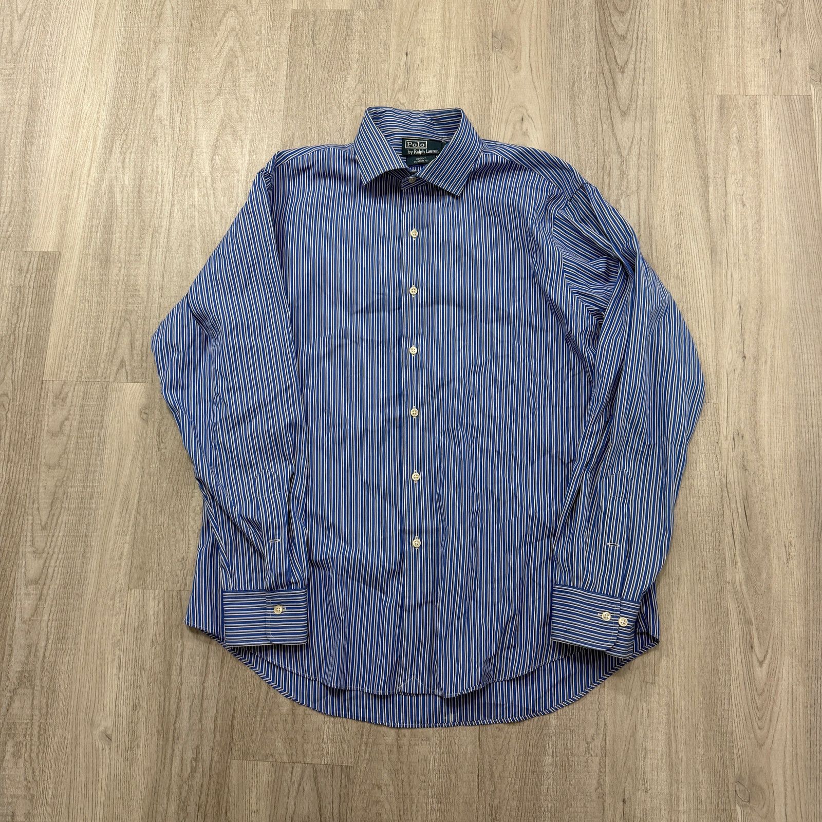 Polo Ralph Lauren Vintage Polo Ralph Lauren Regent Shirt Men's 17 34/35 Blue Size US XL / EU 56 / 4 - 1 Thumbnail