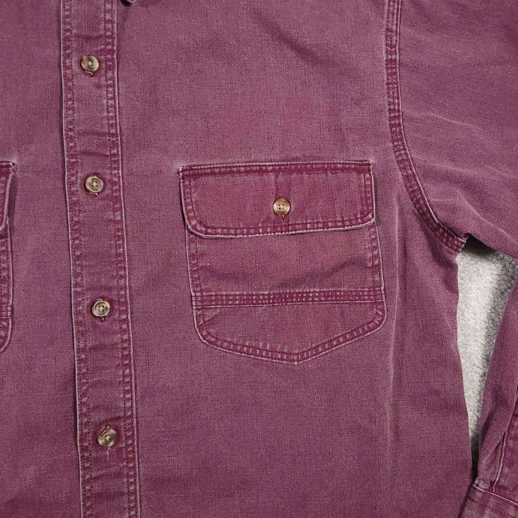 Denime VINTAGE Prentiss Outdoors Button Up Long Sleeve Shirt Mens Medium Red Denim USA Made Size US M / EU 48-50 / 2 - 4 Thumbnail