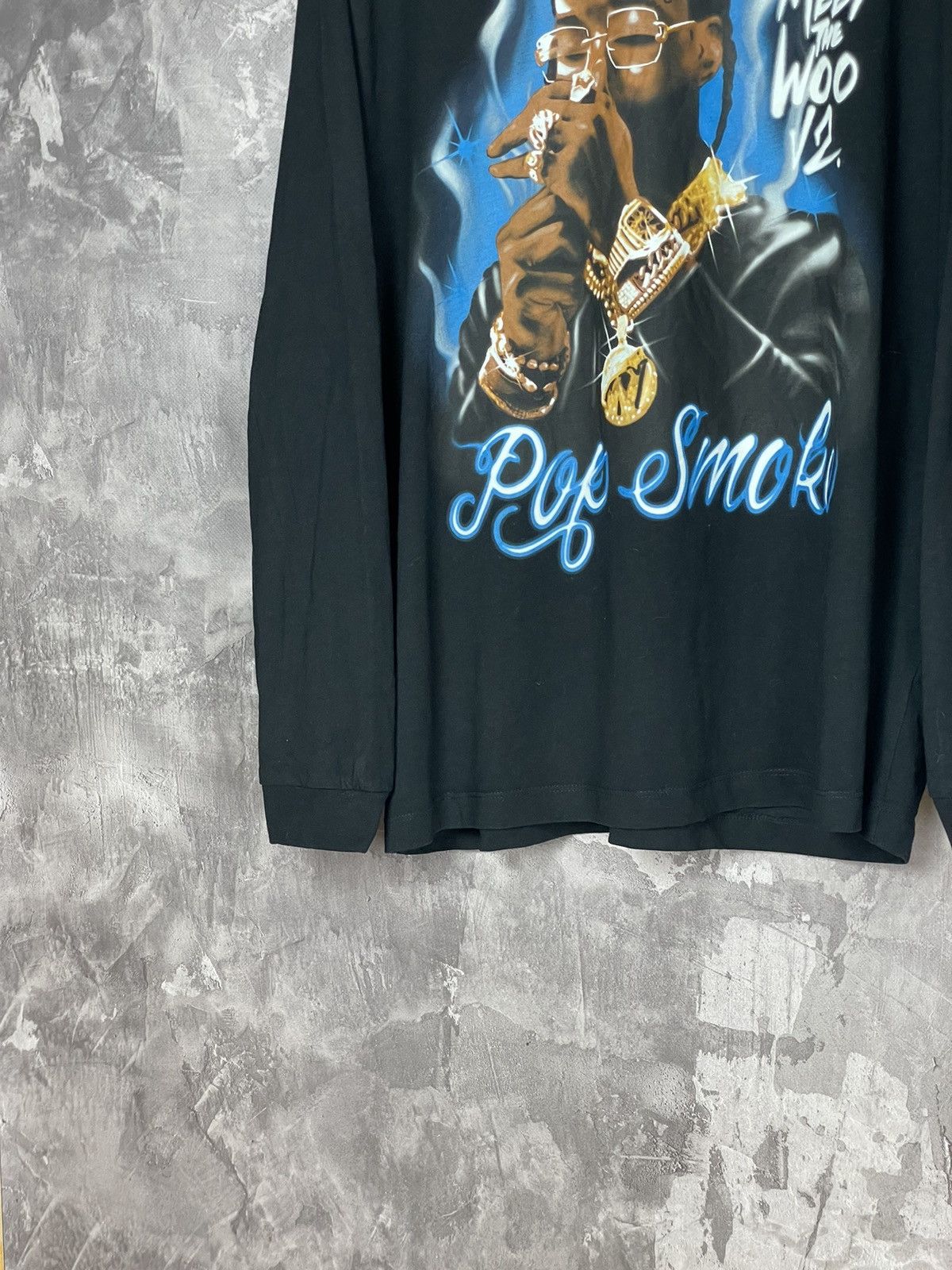 Rap Tees × Vintage Pop smoke Print all over me logo long sleeve t shirt Size US XL / EU 56 / 4 - 5 Thumbnail