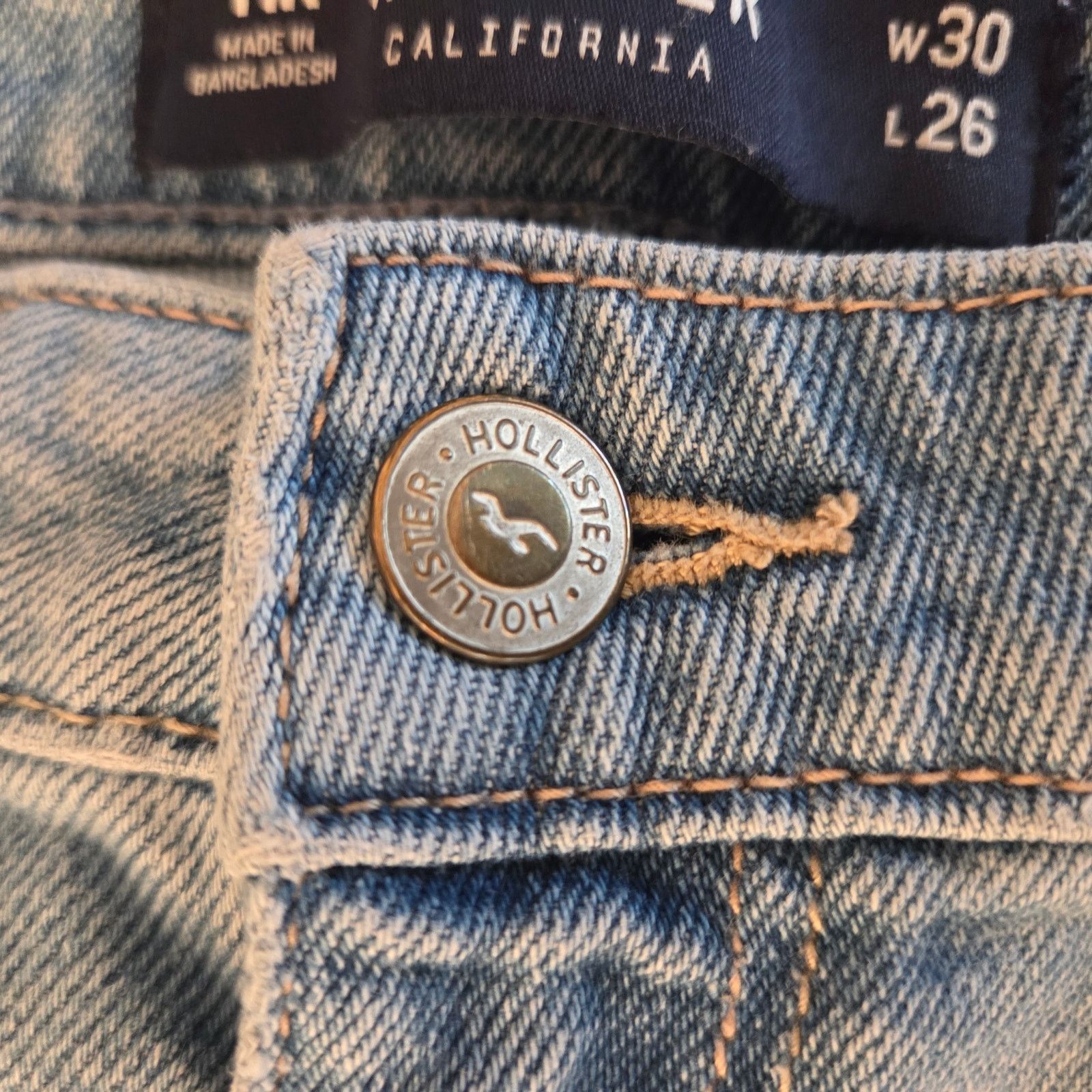 Hollister Hollister Womens11R Light Blue Distressed size30x26 Size 30" / US 8 / IT 44 - 7 Thumbnail