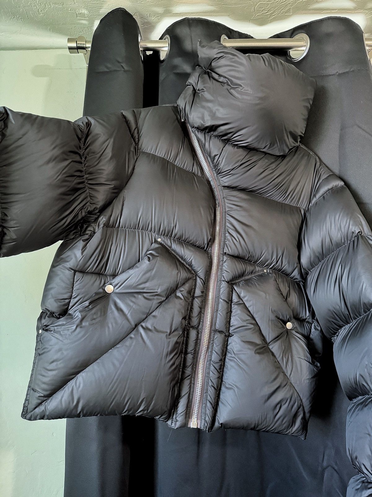 Rick Owens Rick Owens Goose Down Asymmetric Zipper Mountain Puffer Size US S / EU 44-46 / 1 - 2 Thumbnail