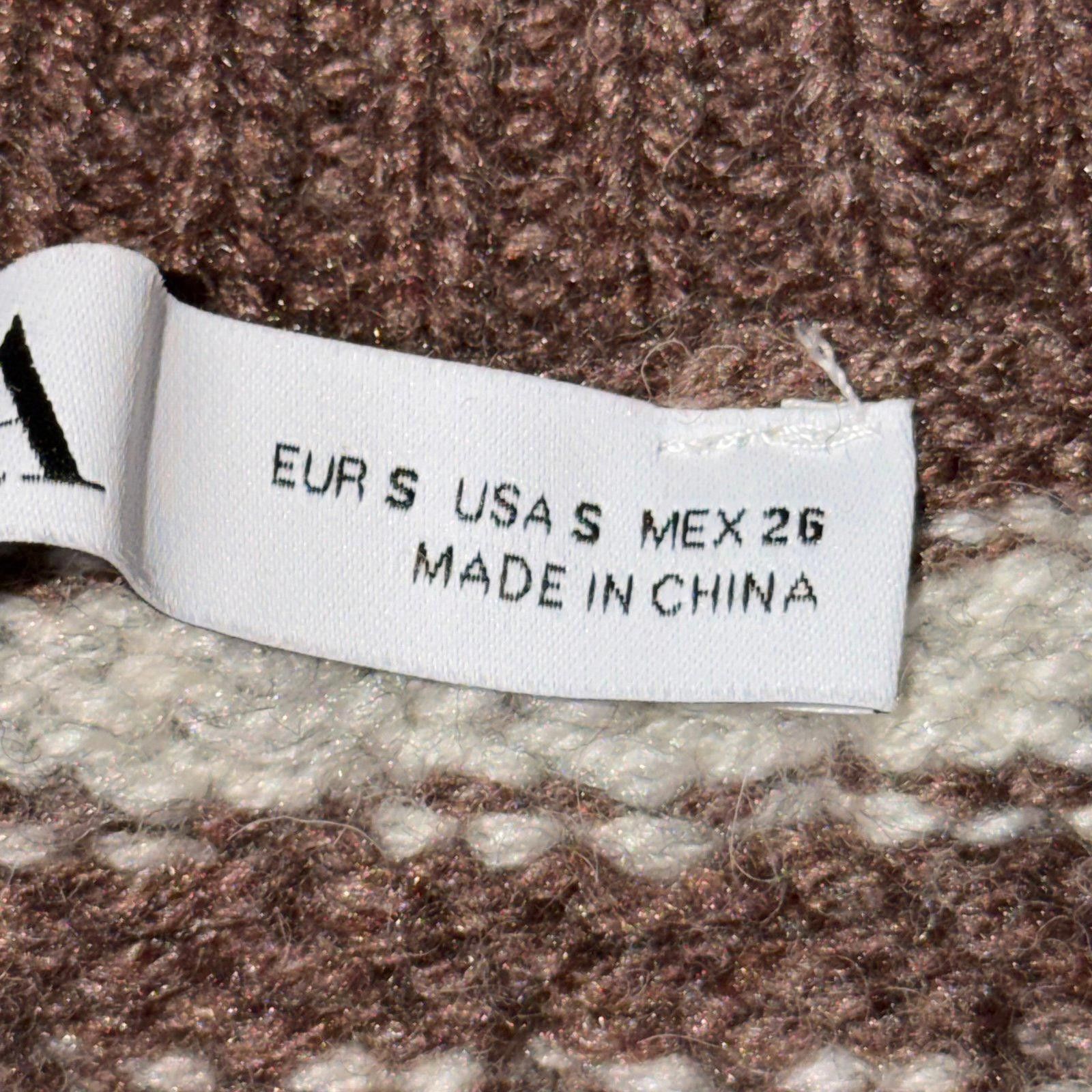 Zara Zara Small Brown and White Striped Knit Sweater Size S / US 4 / IT 40 - 6 Thumbnail