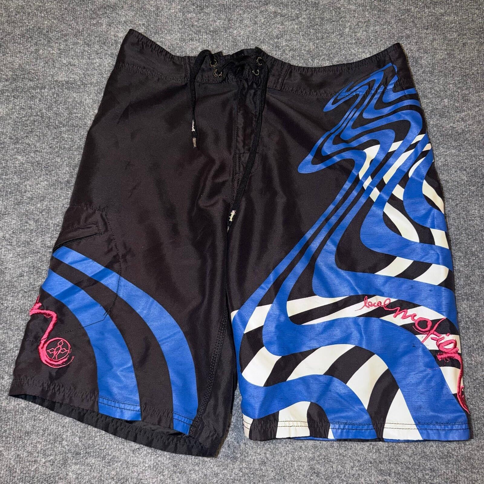 Other Local Motion Blue Surf Board Shorts Mens XL 36 90s Rare Size US 36 / EU 52 - 1 Thumbnail