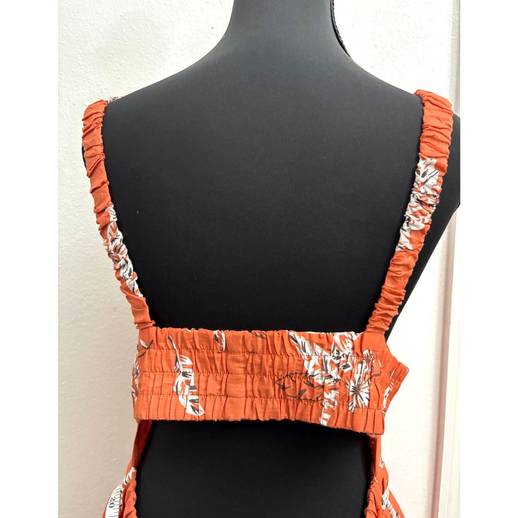 Rainbow Rainbow Orange Floral Midi Dress Cotton Sleeveless Women XL Size XL / US 12-14 / IT 48-50 - 3 Thumbnail