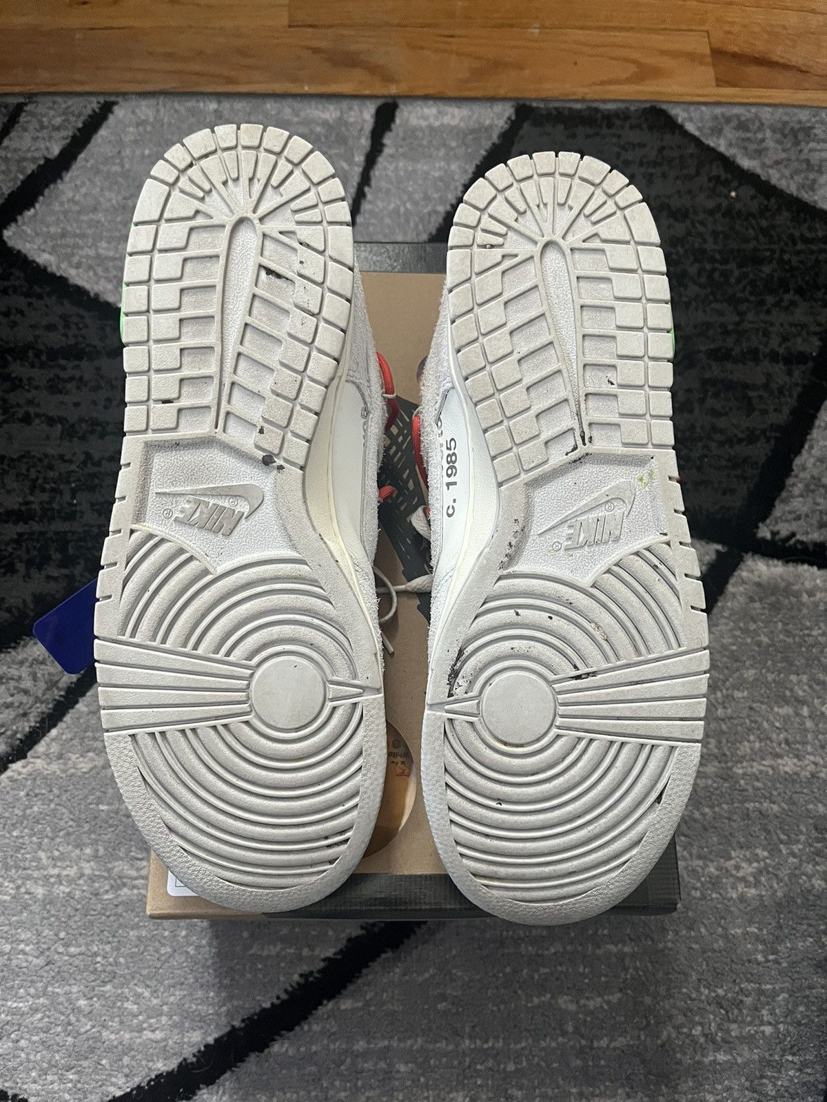 Nike Nike Dunk Low Off-White “Lot 13” Size US 10.5 / EU 43-44 - 8 Thumbnail