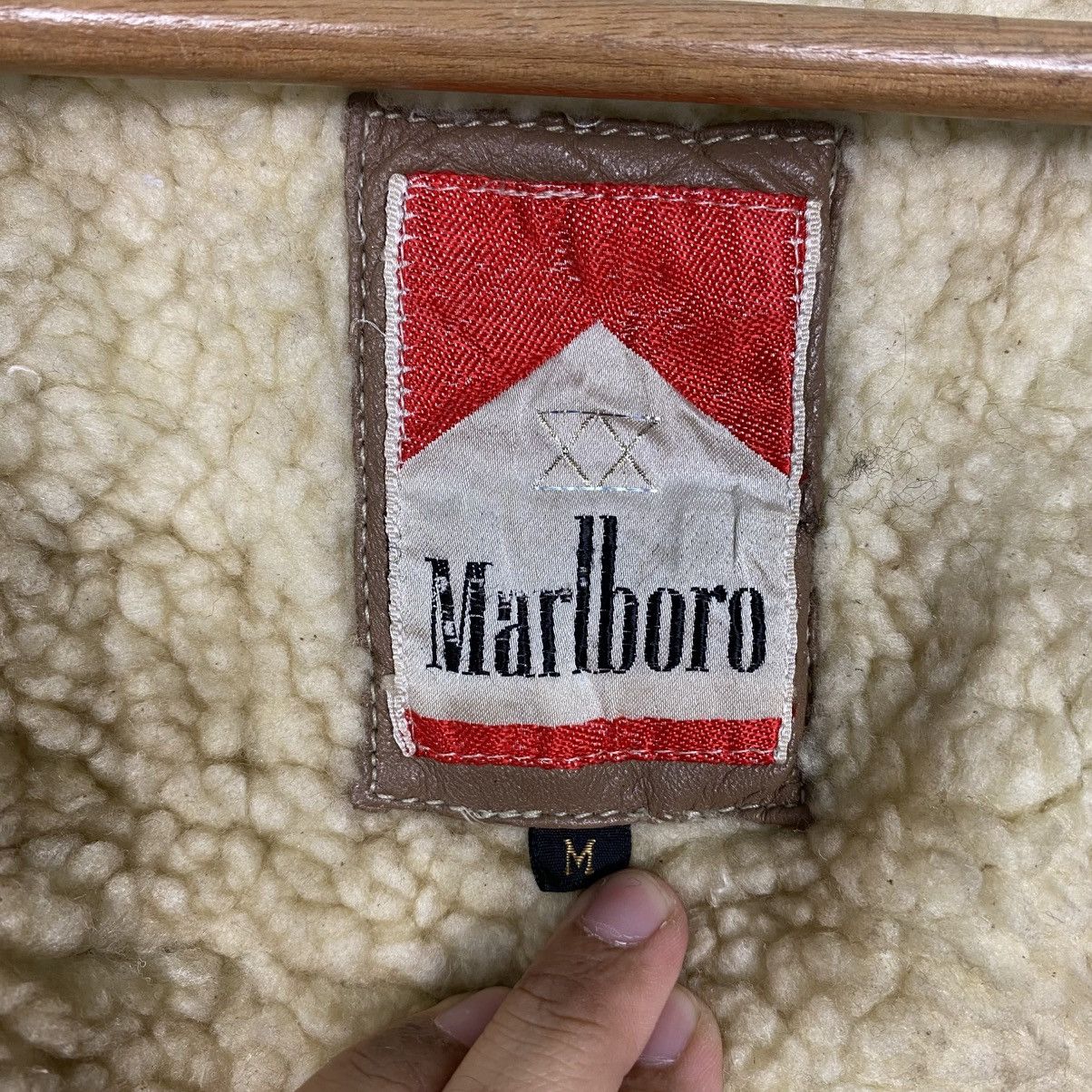 Marlboro 📌Vintage Marlboro Sherpa Genuine Leather Jacket Workwear Size US M / EU 48-50 / 2 - 18 Thumbnail