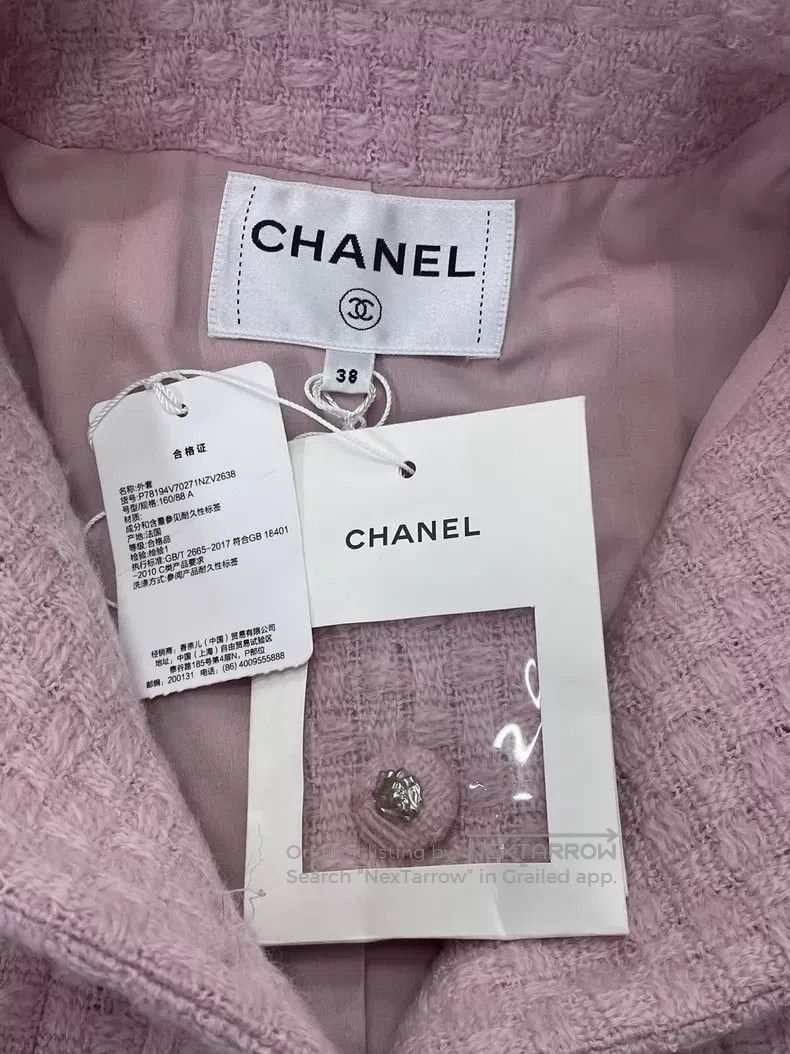 Chanel Chanel Pink tweed coat Size XS / US 0-2 / IT 36-38 - 4 Thumbnail