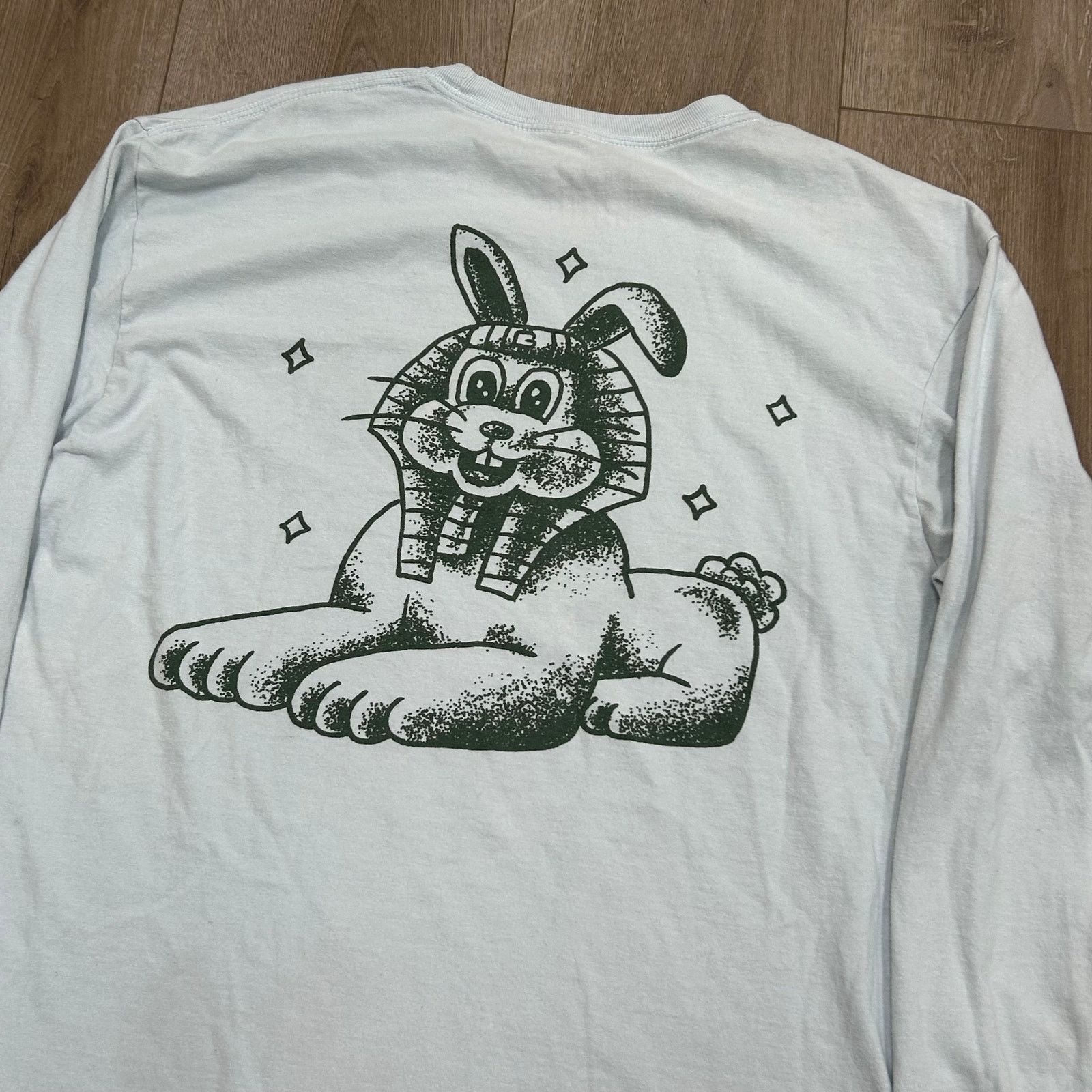 Vintage Freddie Gibbs Bunny Long Sleeve Shirt Light Blue Size Large Size US L / EU 52-54 / 3 - 5 Thumbnail