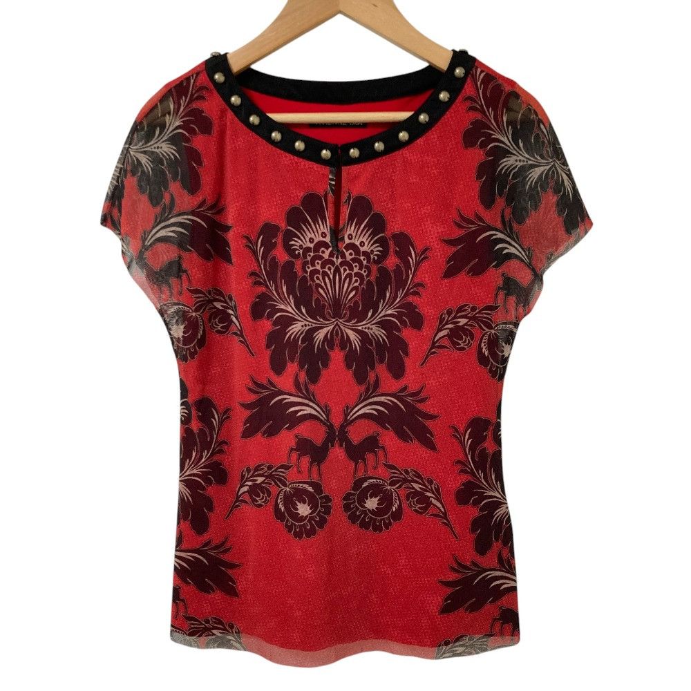 Other Other VIVIENNE TAM Leaf Power Net Blouse Textile Tops DUTY FREE for USA Size ONE SIZE - 1 Thumbnail