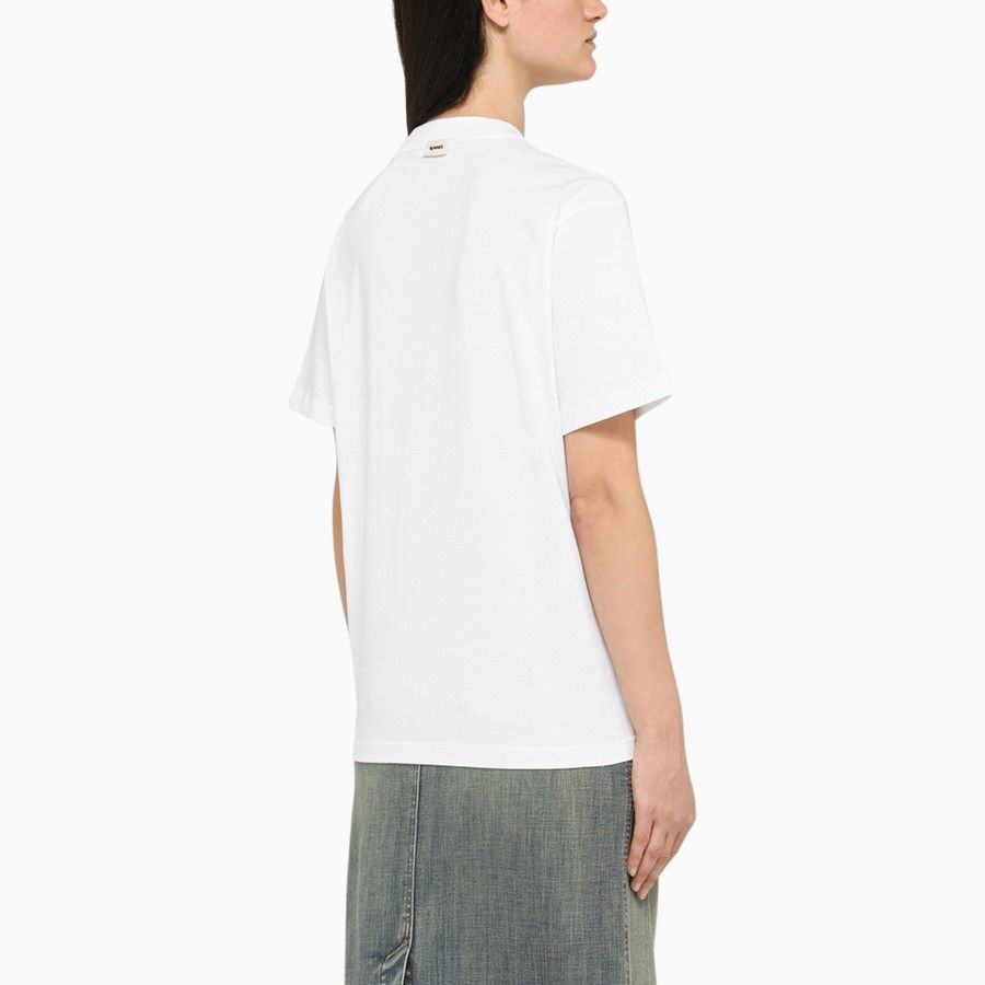 Sunnei o1d2blof1024 T-Shirt In White Size L / US 10 / IT 46 - 3 Thumbnail