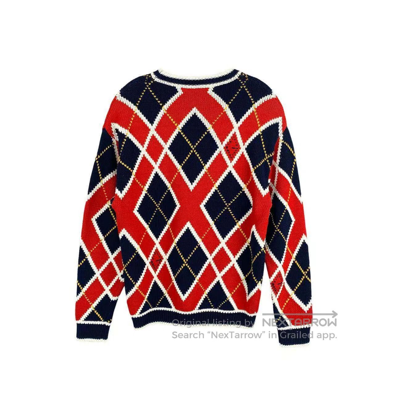 Gucci Guicci 23SS diamond plaid color-blocking round toe sweater Size XS / US 0-2 / IT 36-38 - 2 Thumbnail
