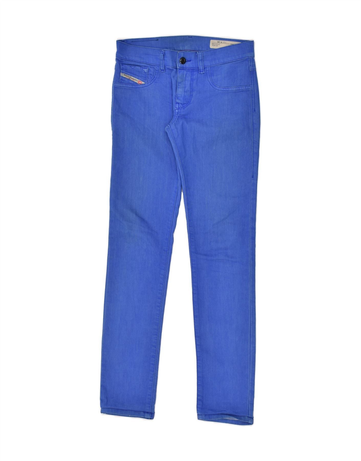 Diesel Womens Stretch Super Slim Jegging Jeans W26 L29 Blue Size 42" / US 20 - 1 Thumbnail