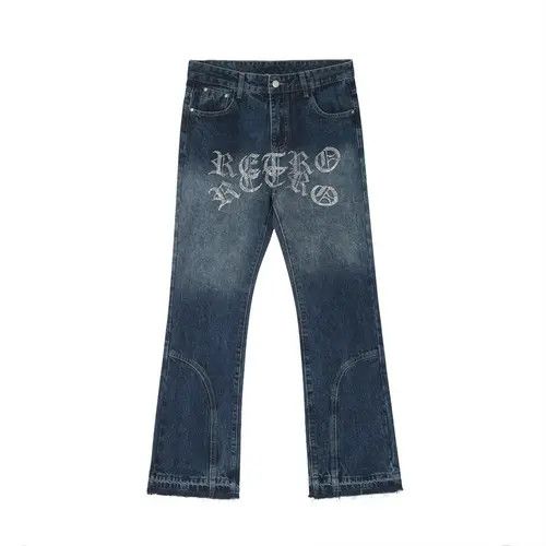 Jean pattern punk flare jeans Size US 30 / EU 46 - 5 Thumbnail