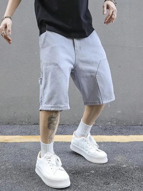 Jean Hamada x Akai Vintage Y2k Shorts Jorts Washed Denim Size US 32 / EU 48 - 7 Thumbnail