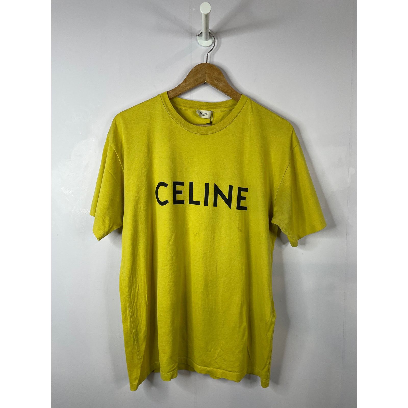 Celine Celine Logo Black & Yellow Tee Size US S / EU 44-46 / 1 - 1 Thumbnail