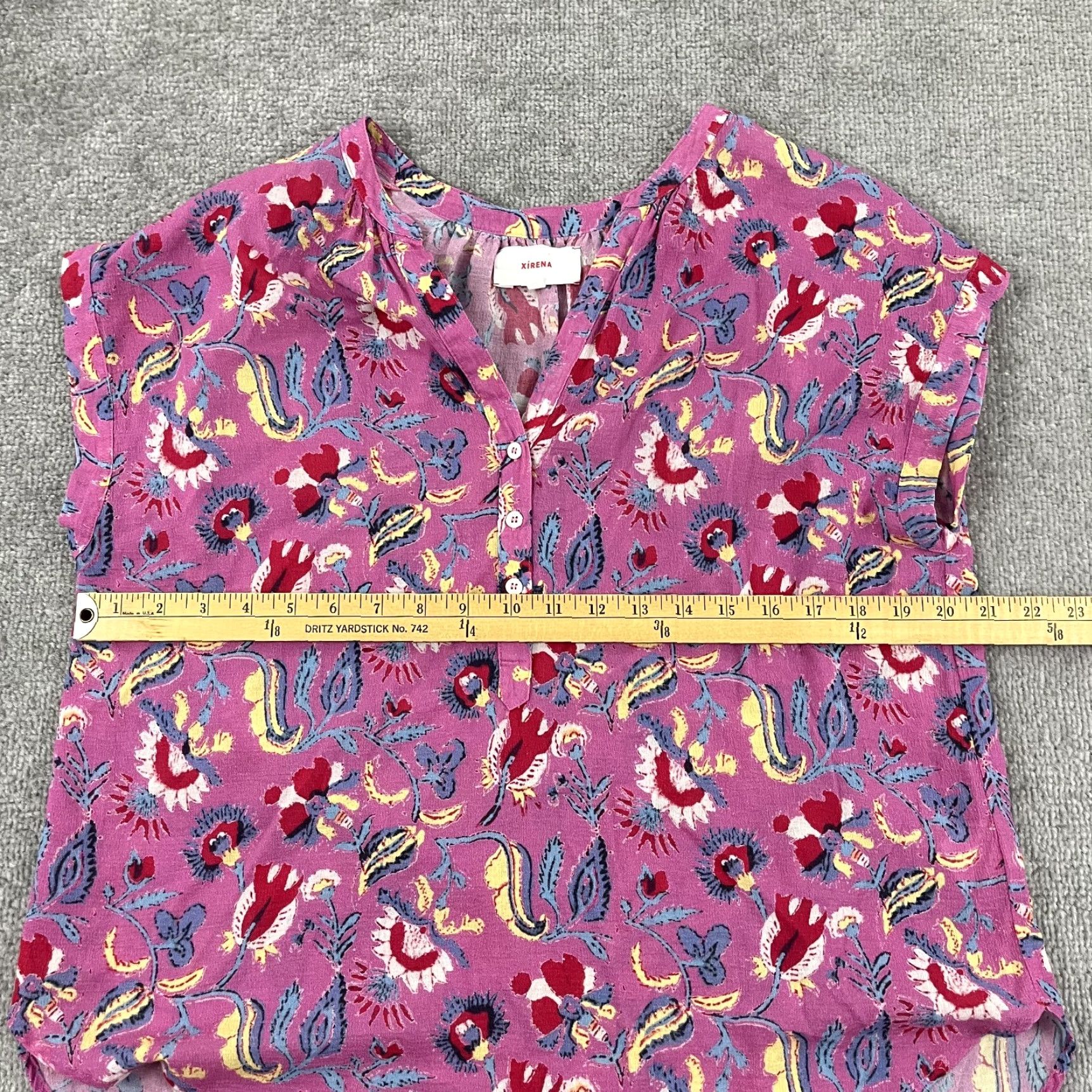 Xirena VINTAGE XIRENA Blouse Women's Small Floral Cap Sleeve Preppy Cotton Casual Size S / US 4 / IT 40 - 6 Thumbnail