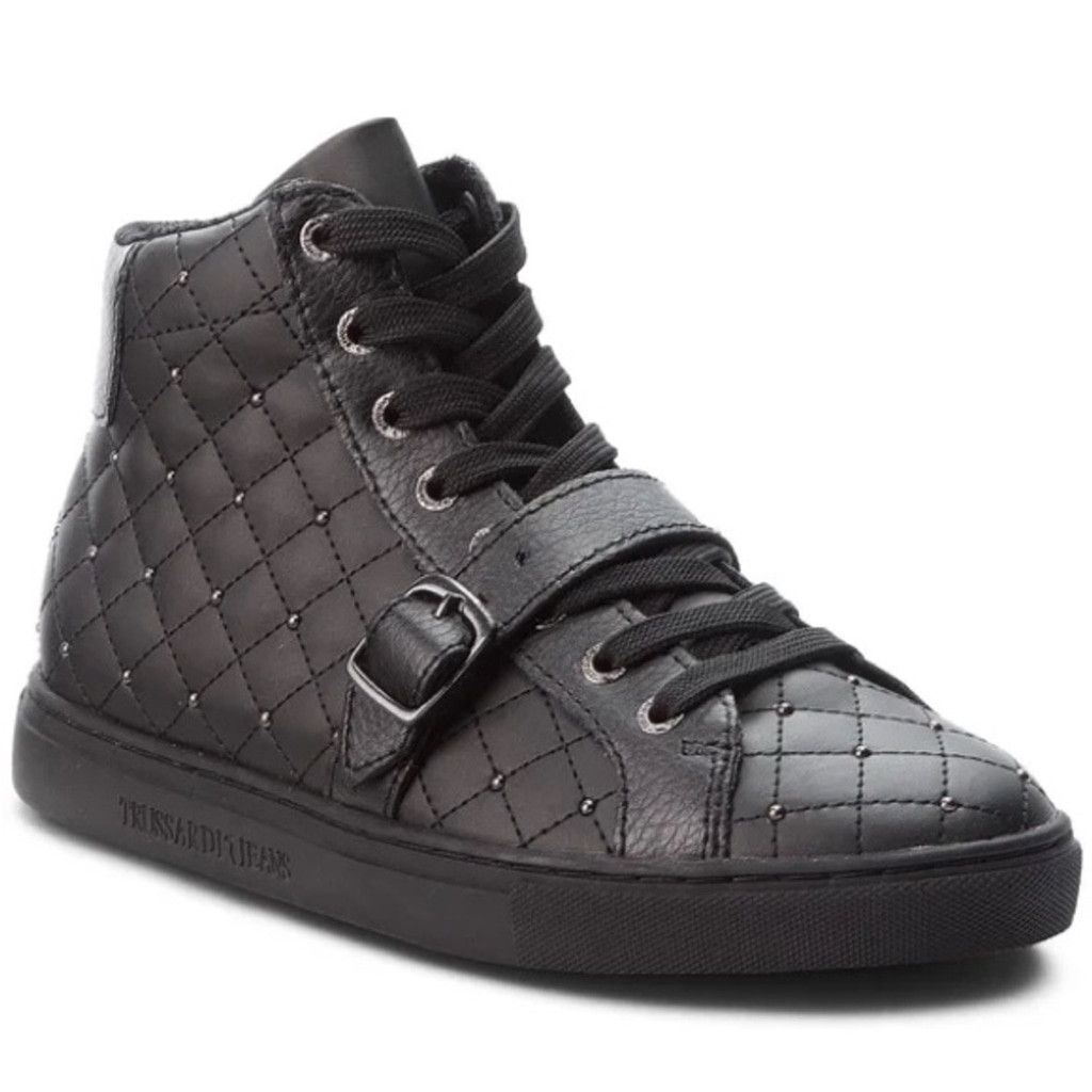 Trussardi TRUSSARDI JEANS Combat Ecoleather Boot w Buckle SIZE 7.5/8 Size US 7.5 / IT 37.5 - 1 Thumbnail