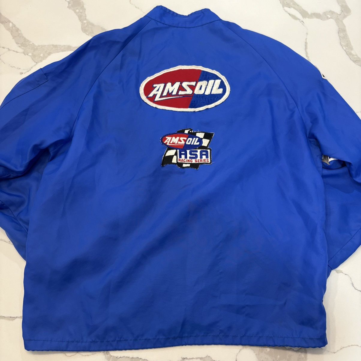 Vintage Vintage 80s Amsoil ASA Racing Ford Dave Watson Jacket Size US L / EU 52-54 / 3 - 4 Thumbnail