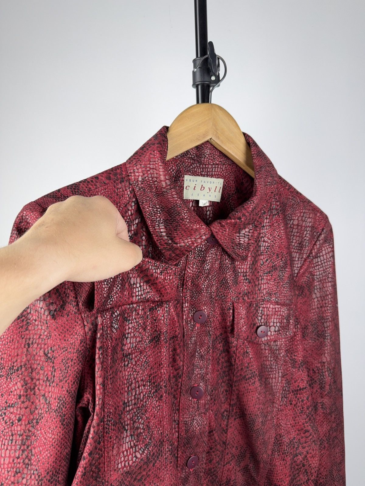Other Avant-Garde Red Snakeskin Jacket – Artwear Faux Leather Size M / US 6-8 / IT 42-44 - 6 Thumbnail
