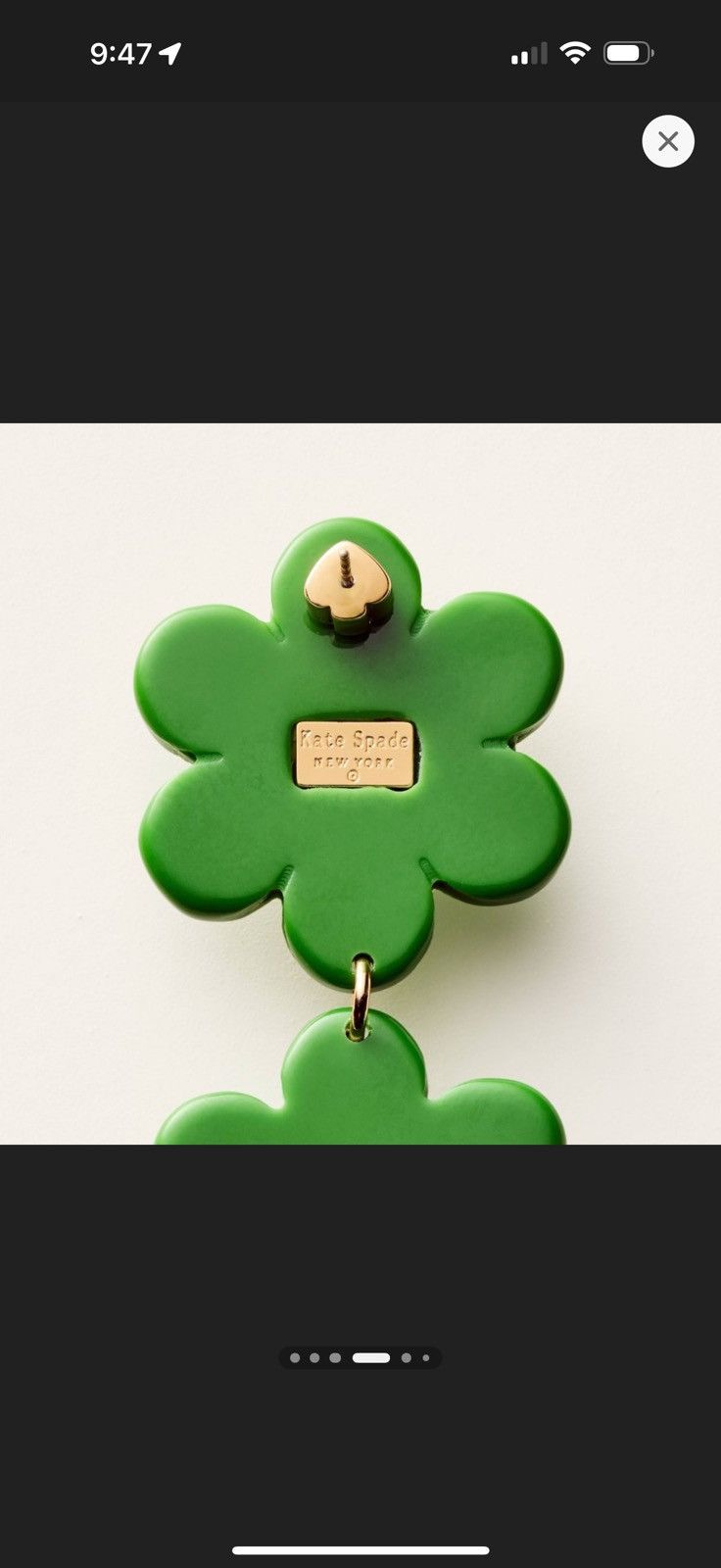 Kate Spade Floral Linear Earrings | kate spade x Target Green Size ONE SIZE - 4 Thumbnail