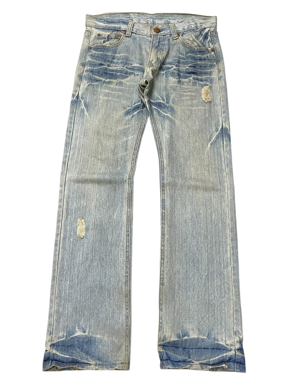 Hysteric Glamour Hysteric Glamour Style I ❤️ Surf Patched Muddy Wash Jeans Size US 32 / EU 48 - 2 Thumbnail