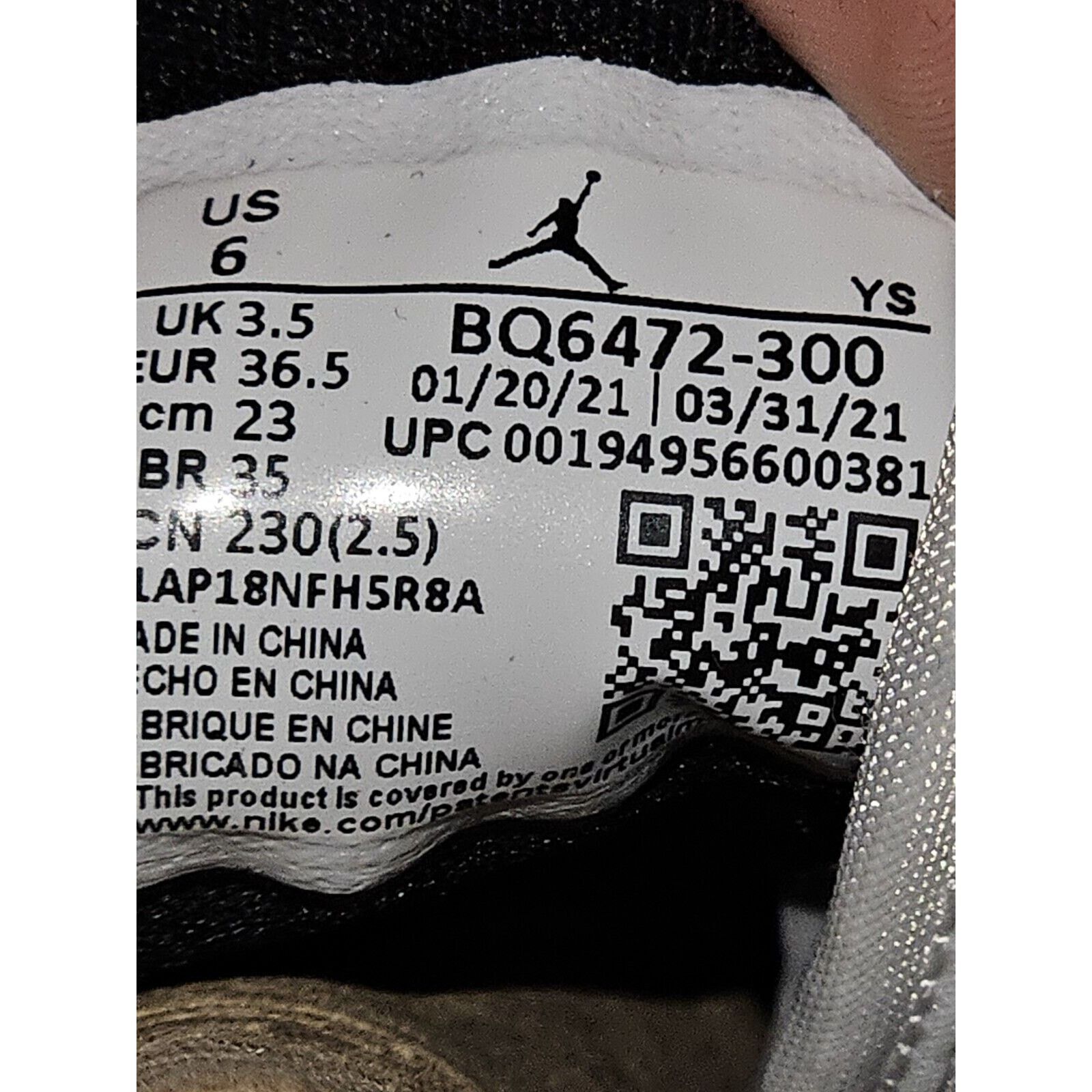 Nike Nike Air Jordan 1 Shoe Womens Size 6 BQ6472-300 Blue Black Size US 6 / IT 36 - 8 Thumbnail