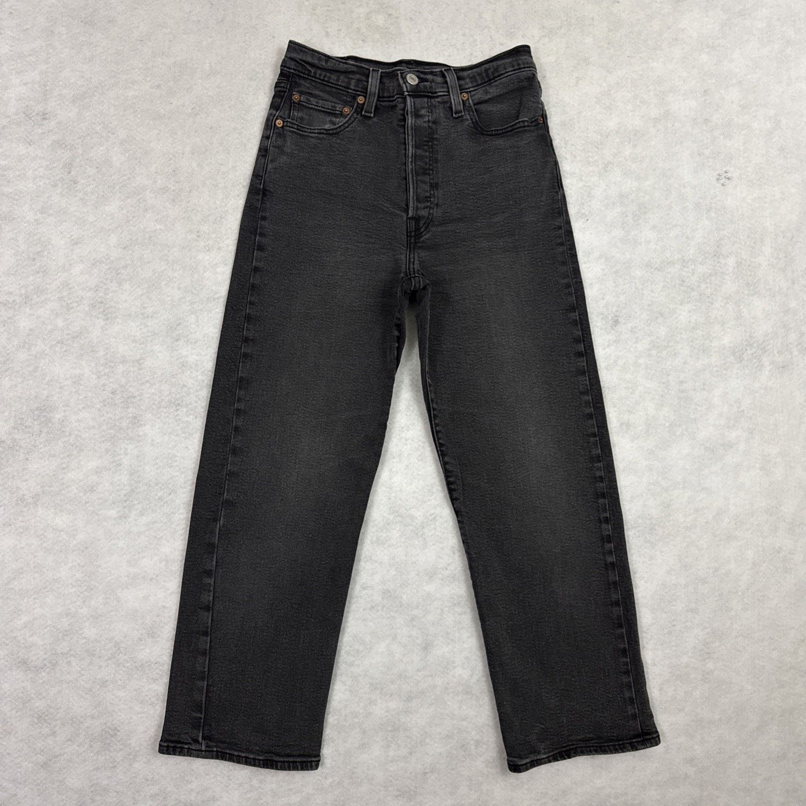 Levi's Levi’s Ribcage Straight Ankle Jeans Women Size 28 Black Size 28" / US 6 / IT 42 - 1 Thumbnail