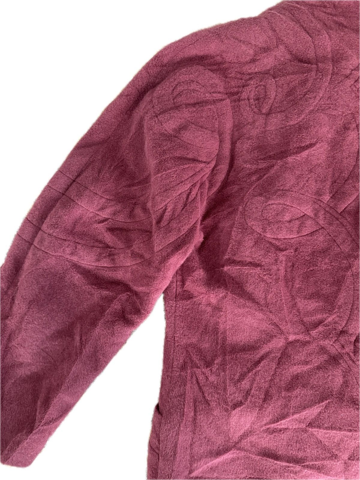 Krizia KRIZIA ALPACA JACKET BUTTON LESS DESIGN MAROON RARE Size S / US 4 / IT 40 - 7 Thumbnail