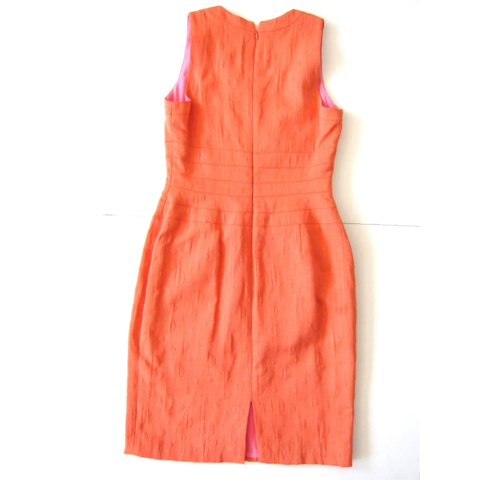 Vintage VINTAGE Kay Unger Orange Polka Dot Sleeveless V-Neck Sheath Tunic Dress 4 Ladies Size S / US 4 / IT 40 - 2 Thumbnail