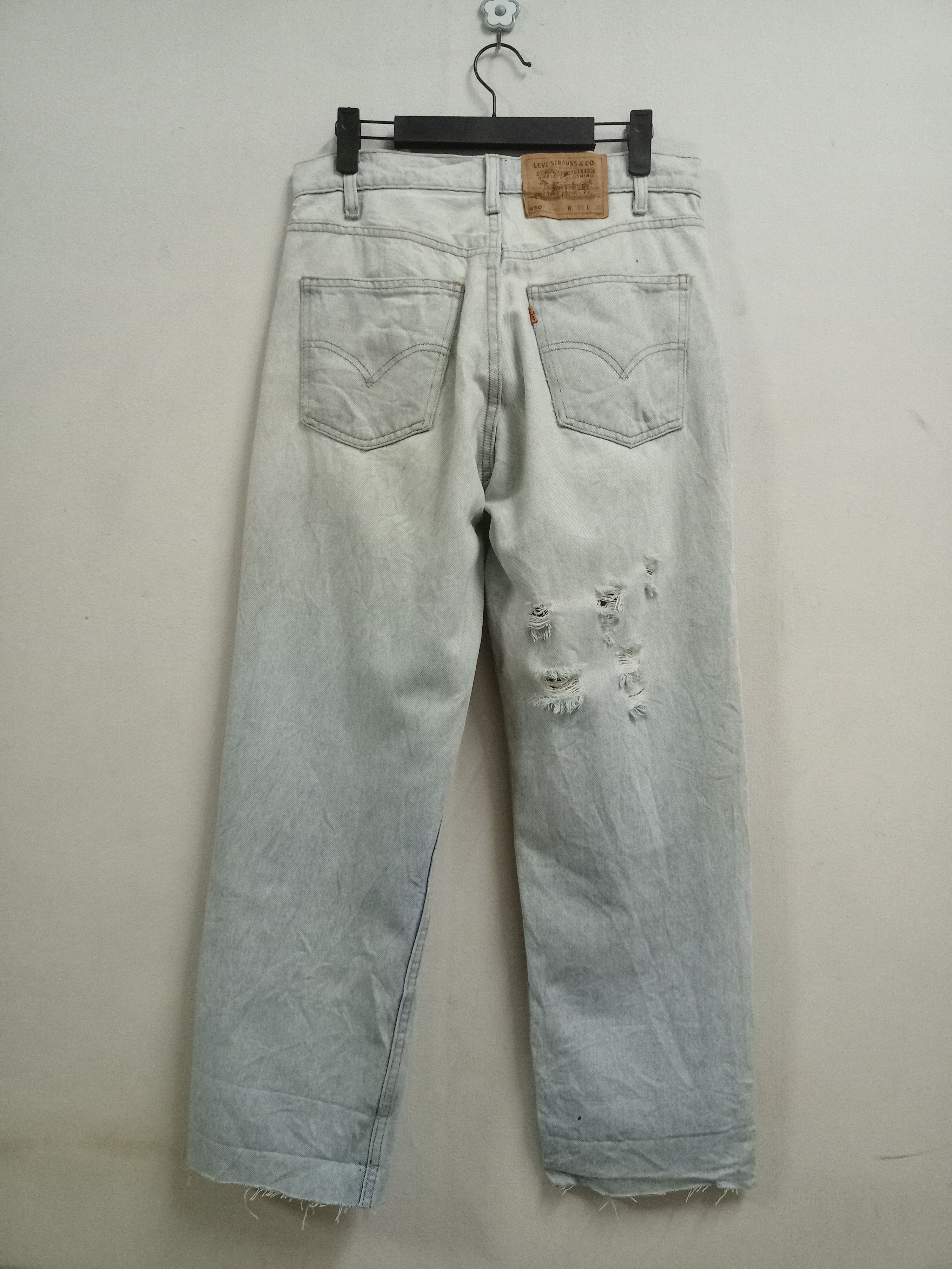 Levi's × Levi's Vintage Clothing Vintage 80s Levis Orange Tab Ripped Relaxed Fit Loose Jeans Size US 30 / EU 46 - 2 Thumbnail