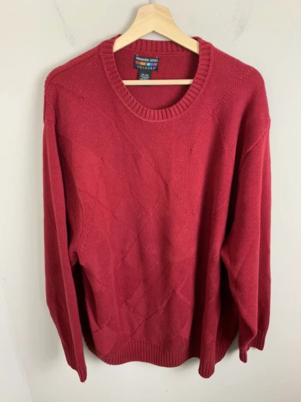Vintage Vintage Blood Diamond Tonal Cable Knit Size US XXL / EU 58 / 5 - 1 Thumbnail